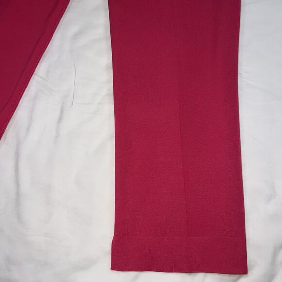 MING WANG Ankle Pants Size M Bright Pink Acrylic Blend Knit Pull On NEW NWT $175 - Picture 12 of 14
